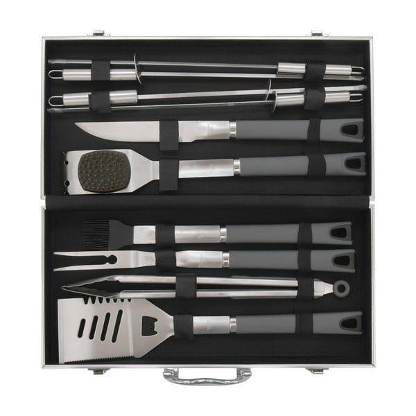 Zestaw 11 akcesoriów do grilla w walizce Cattara Alu Grey Line-image-2