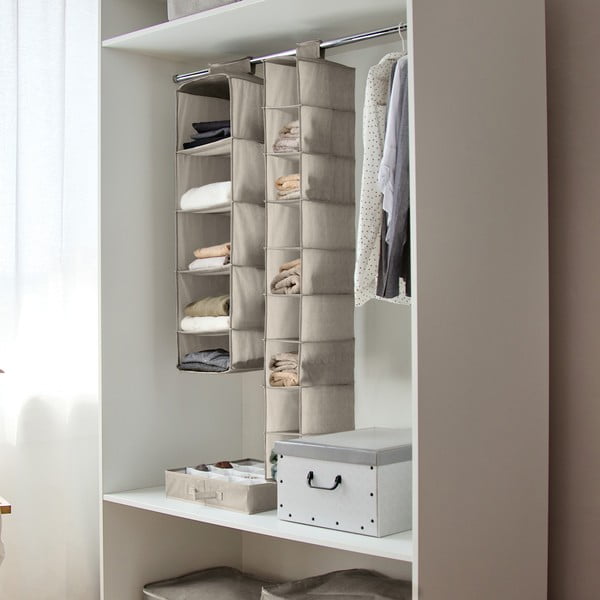 Wiszący tekstylny organizer do szafy Nancy – Compactor-image-1