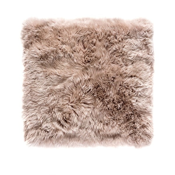 Jasnobrązowy dywan kwadratowy z owczej skóry Royal Dream Zealand Square, 70 x 70 cm