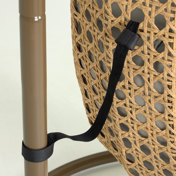 Wiszący fotel ogrodowy ze stojakiem Kave Home Cira-image-4