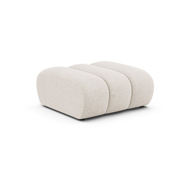 Kremowy podnóżek z tkaniny szenilowej Lupine – Micadoni 