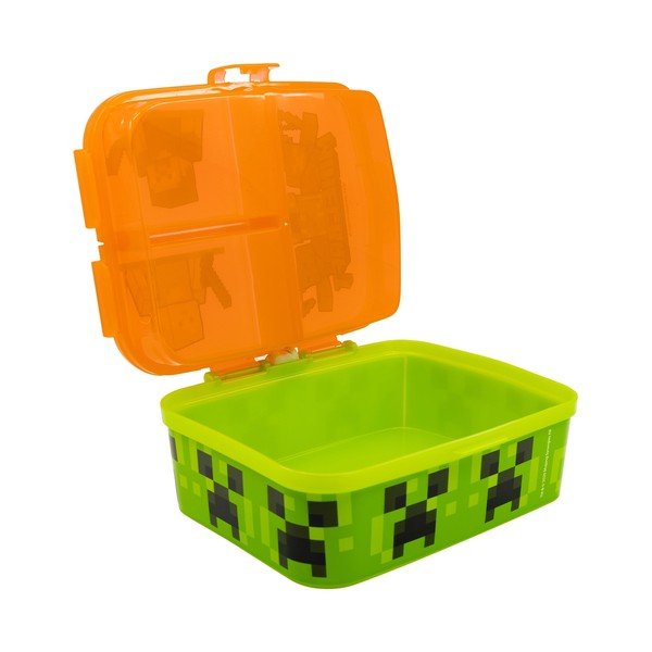 Pomarańczowy plastikowy pojemnik śniadaniowy dla dzieci Minecraft – STOR-image-3