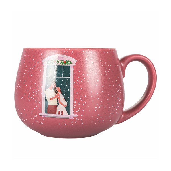 Różowy świąteczny kubek porcelanowy 400 ml Pink Xmas – VDE Tivoli 1996-image-1