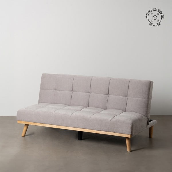Jasnoszara rozkładana sofa  z tkaniny szenilowej 178 cm – Ixia-image-1