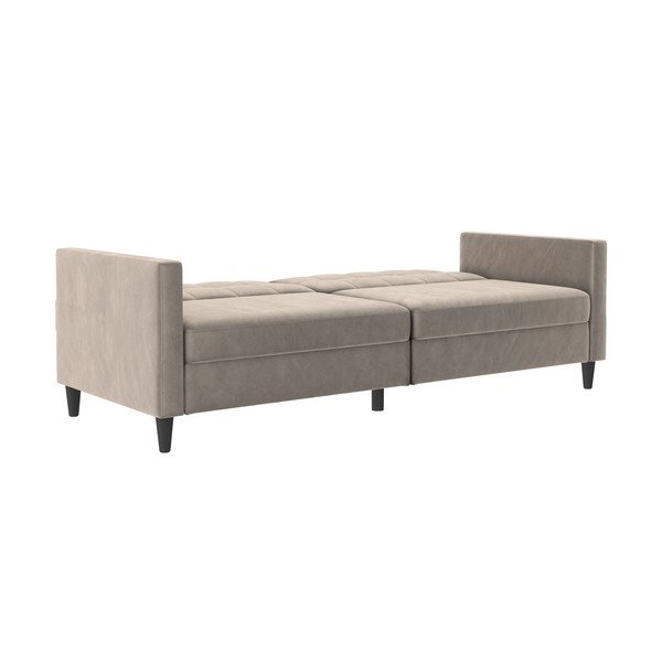 Beżowa aksamitna sofa 203 cm Hartford – Støraa-image-2