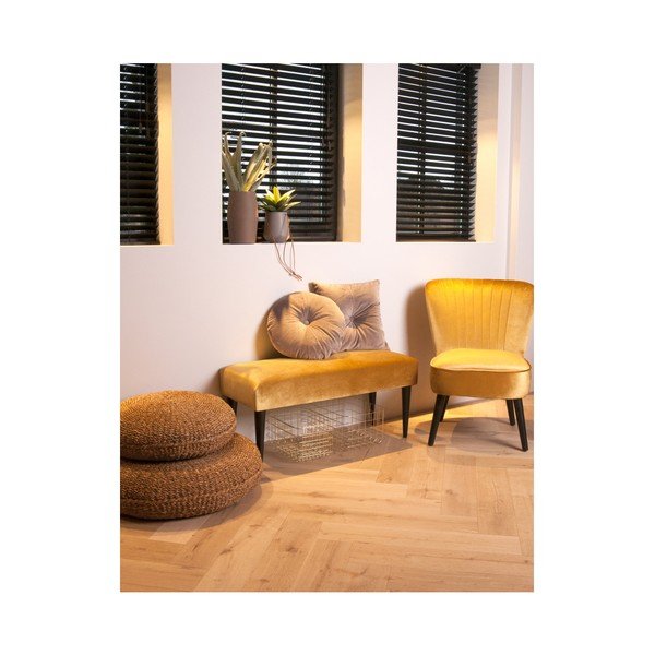 Żółta ławka z aksamitnym obiciem Leitmotiv Luxury-image-2