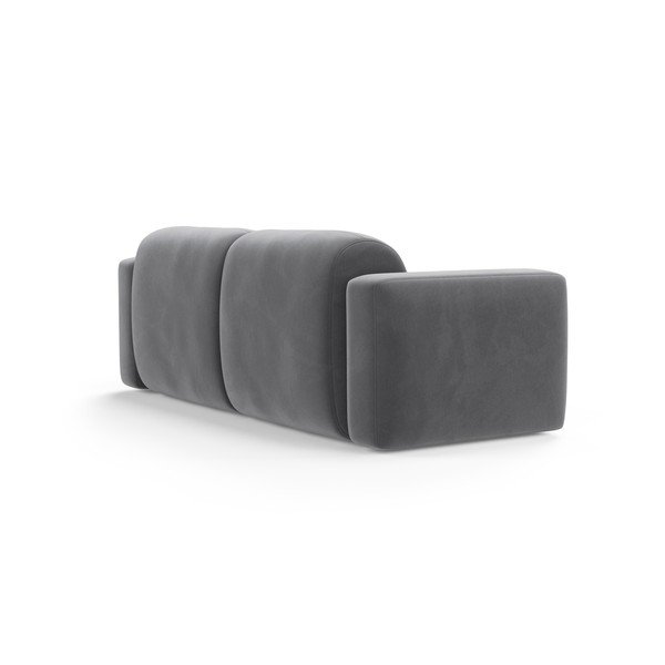 Szara aksamitna sofa 220 cm Strino – Cosmopolitan Design-image-2