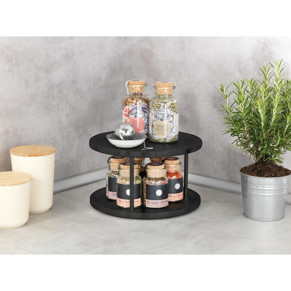 Czarny organizer na przyprawy Wenko Lazy Susan-image-2