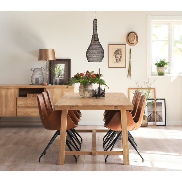 Stół ze szlifowanego drewna dębowego Rowico Brooklyn, 220x95 cm-image-3