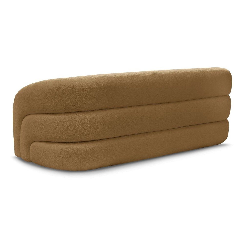Musztardowa sofa z materiału bouclé 193 cm Elina – Bobochic Paris (zdjęcie 10)
