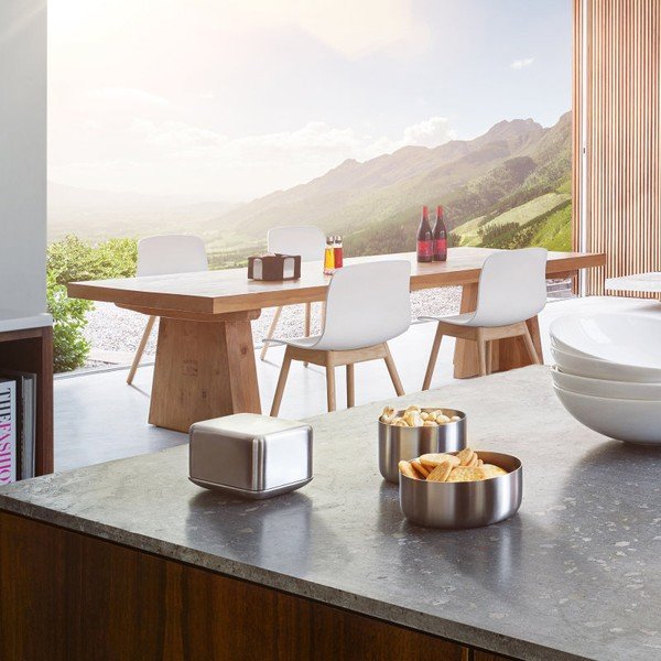 Nierdzewna maselniczka Blomus Basic, dla masy 125 g-image-1