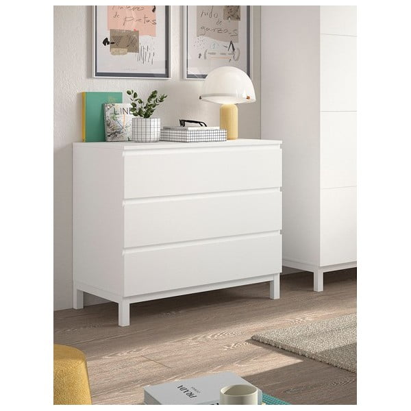 Biała komoda dziecięca 99x89x57 cm Eva – Vipack-image-1