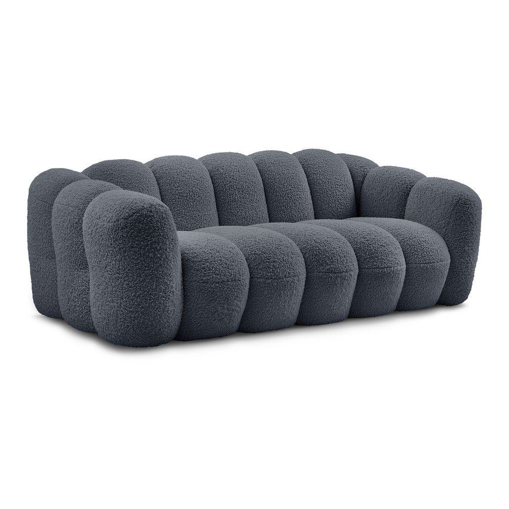 Ciemnoszara sofa z materiału bouclé 232 cm Hippolyte – Bobochic Paris (zdjęcie 10)