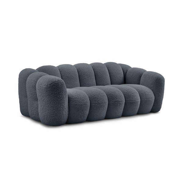 Ciemnoszara sofa z materiału bouclé 232 cm Hippolyte – Bobochic Paris-image-3