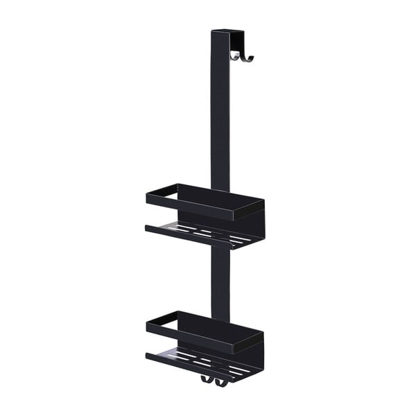 Czarna wisząca półka łazienkowa ze stali nierdzewnej Bribano – Wenko