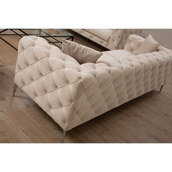Beżowa aksamitna sofa 237 cm Como – Artie-image-4