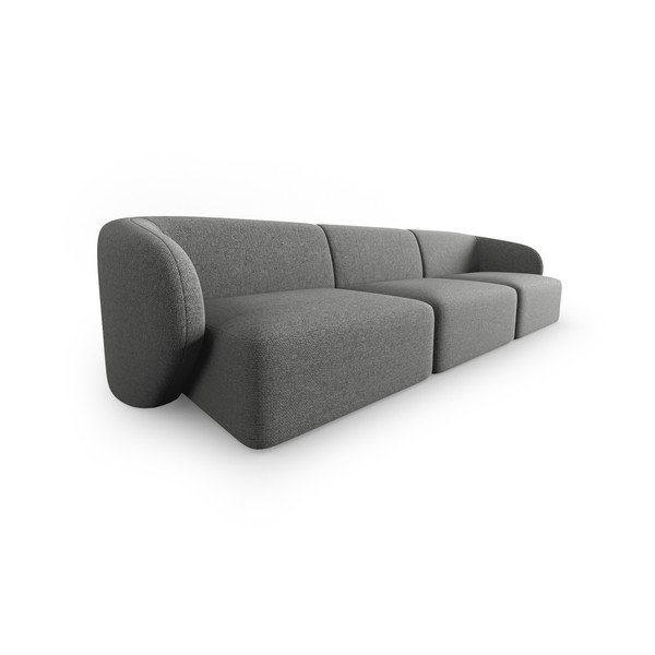 Szara sofa  z tkaniny szenilowej 266 cm Paolo – Milo Casa-image-2