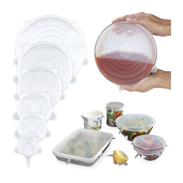 Silikonowe uniwersalne osłonki na żywność zestaw – Maximex-image-4
