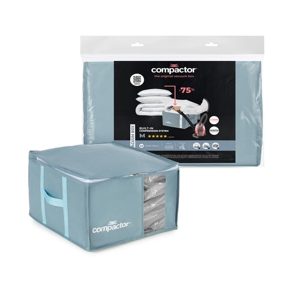 Plastikowy pojemnik próżniowy do przechowywania ubrań 42x40x25 cm Blue Edition – Compactor-image-4