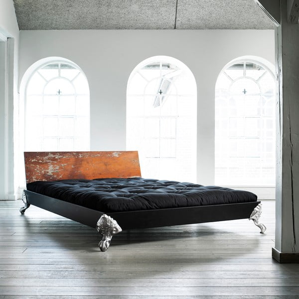 Łóżko Karup Eagle Black/Rusty,  140x200 cm