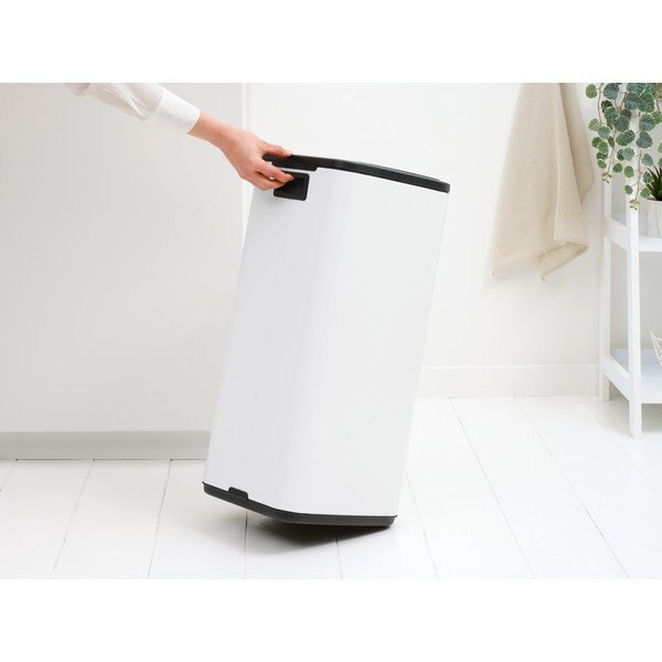 Biały stalowy kosz na śmieci otwierany na dotyk 30 l Bo Touch – Brabantia-image-2