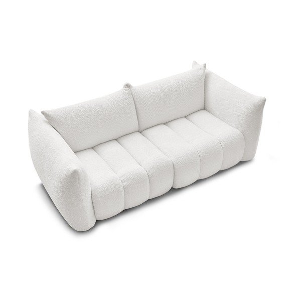 Biała sofa z materiału bouclé 234 cm Azra – Bobochic Paris-image-3