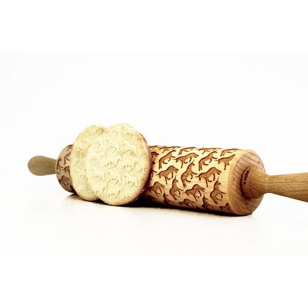 Drewniany grawerowany wałek do ciasta Valek Unicorns-image-2