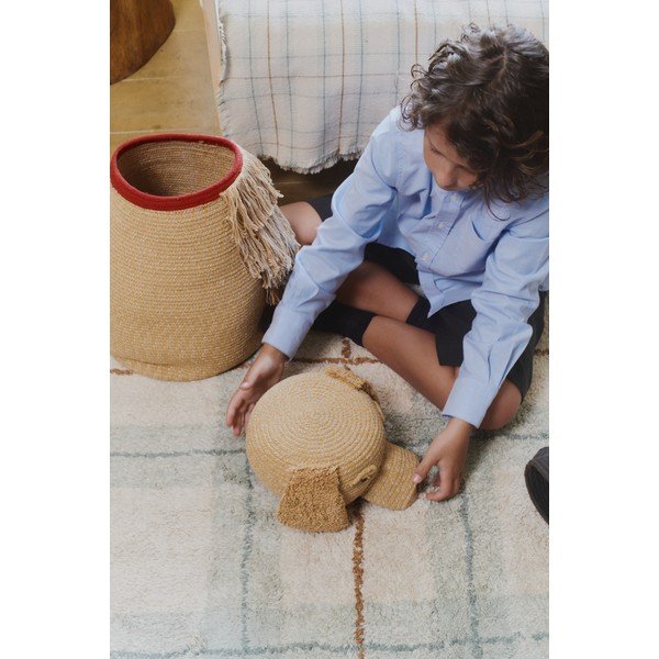 Beżowy tekstylny dziecięcy kosz na zabawki 40x30x55 cm Luna – Lorena Canals-image-3