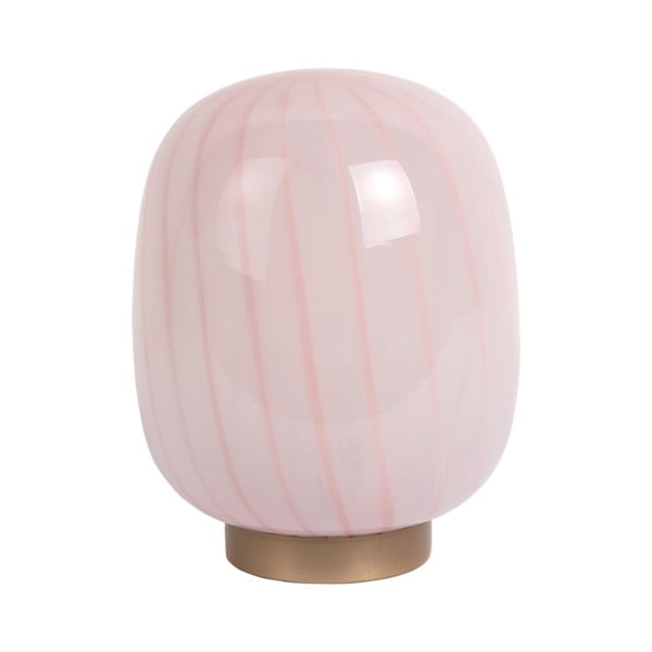 Jasnoróżowa lampa stołowa ze szklanym kloszem (wysokość 20 cm) Summer Globe – Leitmotiv