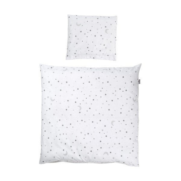Biała bawełniana pościel dziecięca do łóżeczka 80x80 cm Sternenzauber – Roba