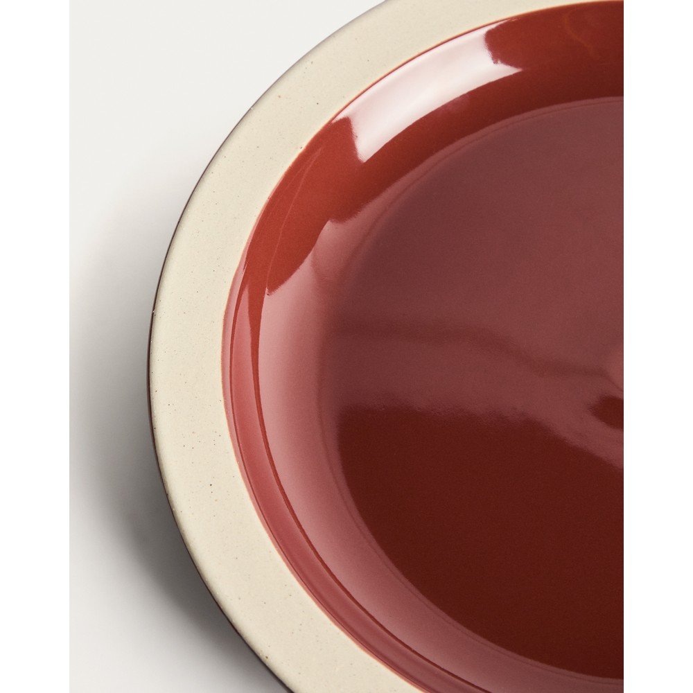 Bordowy ceramiczny talerz ø 25 cm Doren – Kave Home (zdjęcie 6)