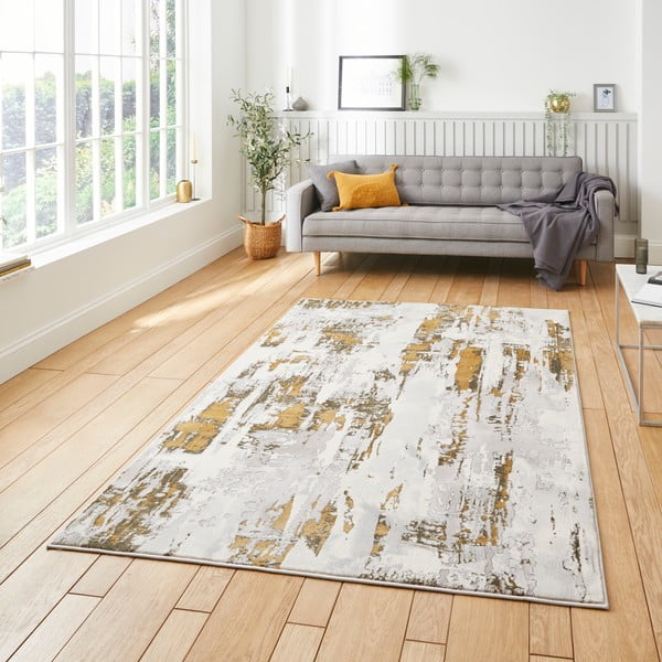 Szaro-złoty dywan 170x120 cm Apollo – Think Rugs-image-2