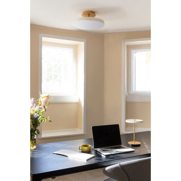 Biała lampa sufitowa LED z metalowym kloszem ø 43 cm Asteria Up – UMAGE-image-1