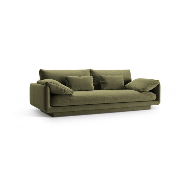 Jasnozielona aksamitna sofa 220 cm Torino – Micadoni -image-2
