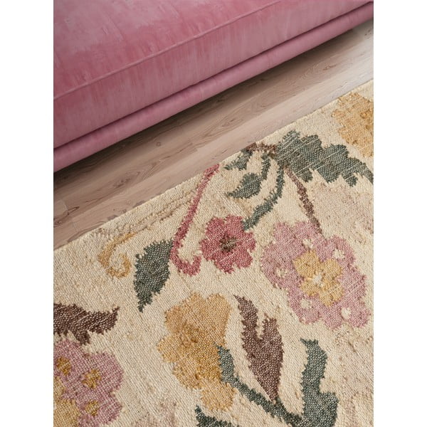 Kremowy chodnik z juty tkany ręcznie 80x200 cm Roya Violette – Elle Decoration-image-4