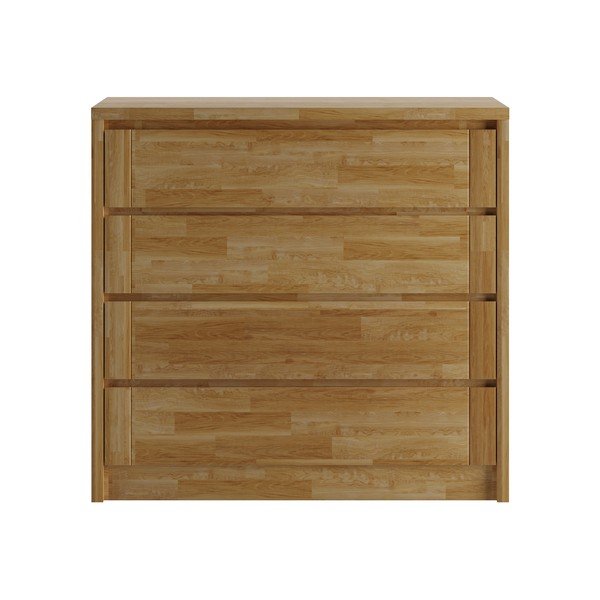 Niska komoda z litego drewna dębowego w naturalnym kolorze 105x96 cm Timo – Olivia Living-image-2