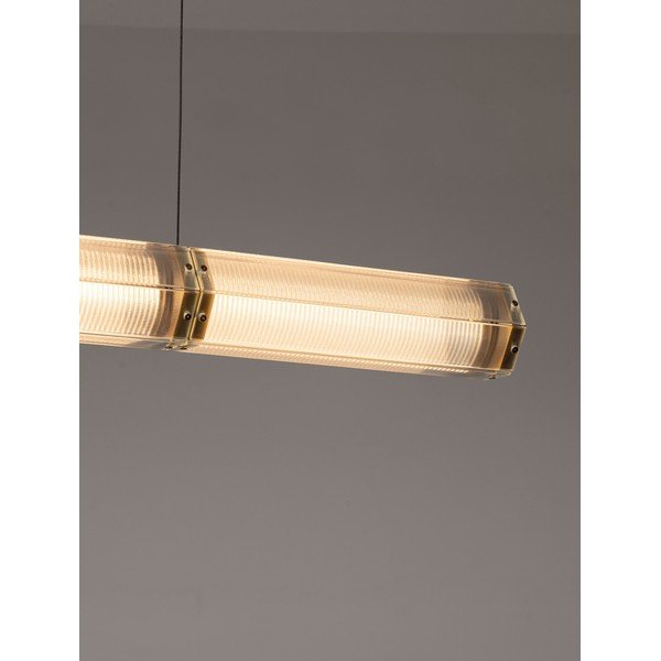 Stalowa lampa wisząca LED ze ściemniaczem w kolorze mosiądzu ze szklanym kloszem Essenzo – Nova Luce-image-4