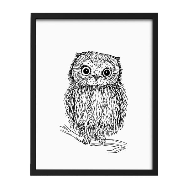 Plakat w ramie We Love Home Owl, 30x40 cm