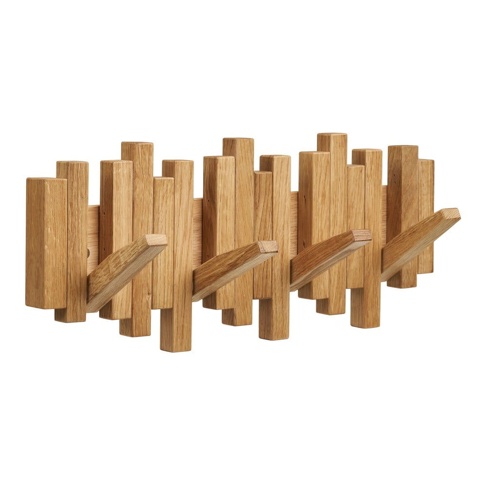 Wieszak ścienny z litego drewna dębowego w naturalnym kolorze 3 cm Caltra – House Nordic (zdjęcie 4)