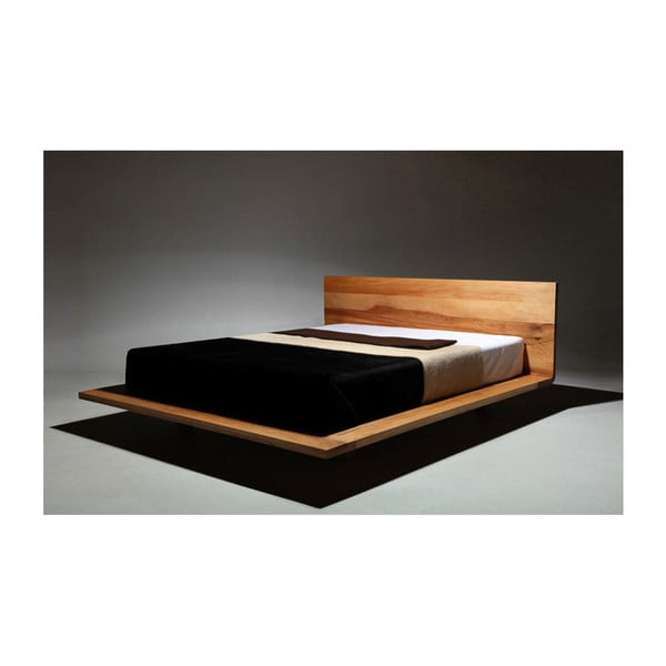 Łóżko z drewna olchy pokrytego olejem Mazzivo Mood, 160x210 cm