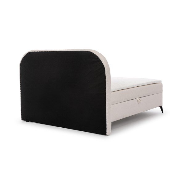 Białe łóżko kontynentalne ze schowkiem 140x200 cm Ornes – Ropez-image-4