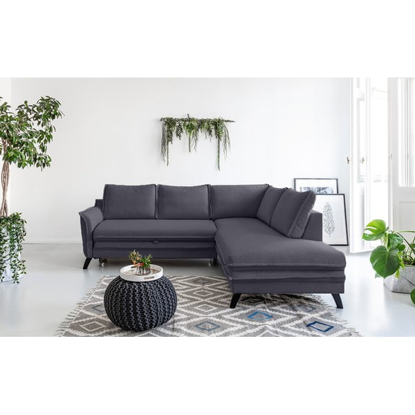 Antracytowy narożnik rozkładany Miuform Charming Charlie L, prawostronny-image-1