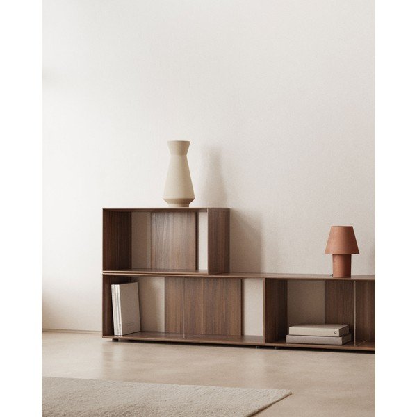 Modułowy system półek w dekorze orzecha 6 szt. 168x114 cm Litto – Kave Home-image-1