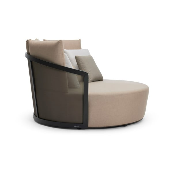 Beżowy tapicerowany leżak ogrodowy Cielo – Diphano-image-2