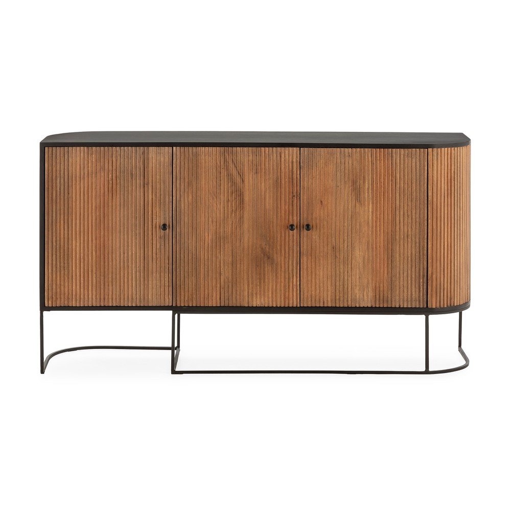 Komoda z litego drewna mango w naturalnym kolorze 165x90x40 cm Curve – MOME (zdjęcie 3)