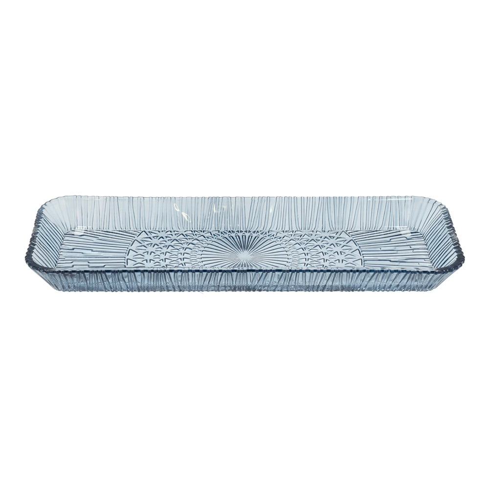 Niebieski szklany półmisek 14x38 cm Kusintha – Bitz (zdjęcie 6)