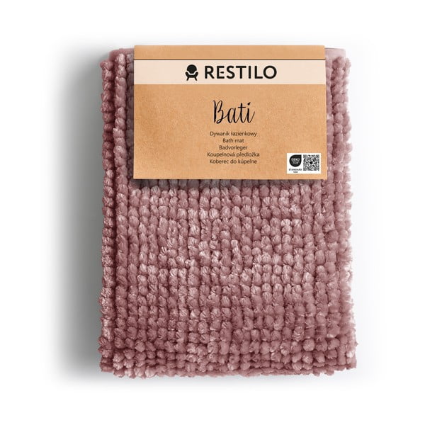 Fioletowy dywanik łazienkowy AmeliaHome Bati, 60x90 cm