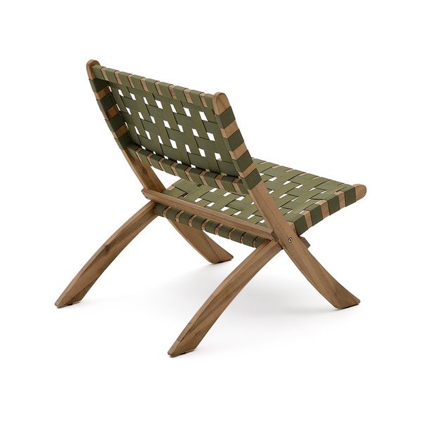 Zielony drewniany fotel ogrodowy Chabeli – Kave Home-image-4