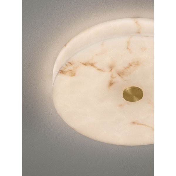 Kremowa/w kolorze mosiądzu lampa sufitowa LED w dekorze kamienia ze ściemniaczem Serita – Nova Luce-image-2