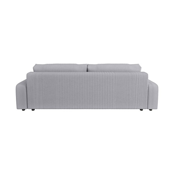 Jasnoszara sztruksowa rozkładana sofa ze schowkiem 234 cm Sara – Ropez-image-2